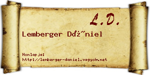 Lemberger Dániel névjegykártya
